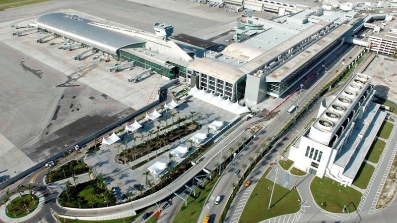 Vista do Aeroporto de Miami