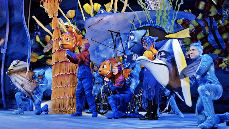 Artistas no Finding Nemo: The Big Blue… and Beyond no Animal Kingdom da Disney Orlando