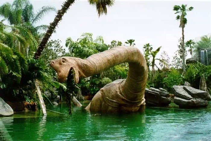 Dinossauro na Jurassic Park River Adventure no Islands of Adventure em Orlando