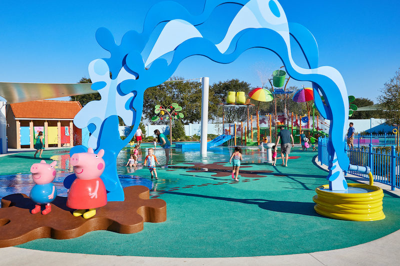 Muddy Puddles Splash Pad no Parque da Peppa Pig no Legoland Florida Resort