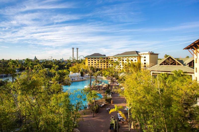 Área do hotel Loews Royal Pacific Resort da Universal em Orlando