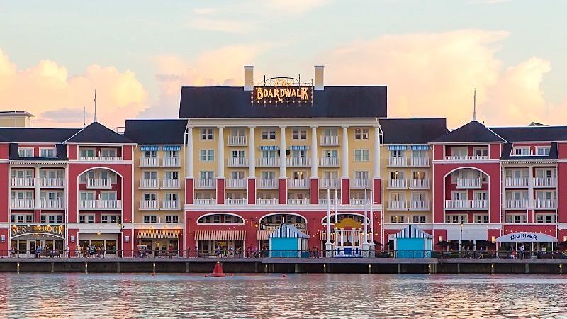 Fachada do hotel Disney's BoardWalk Inn em Orlando