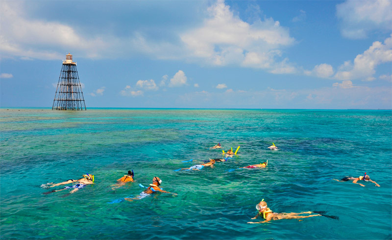 Área de mergulho com snorkel em Key West