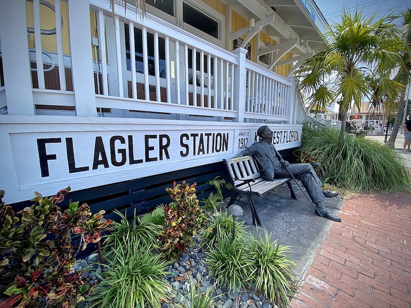 Letreiro de Flagler Station no Sails to Rails Museum em Key West