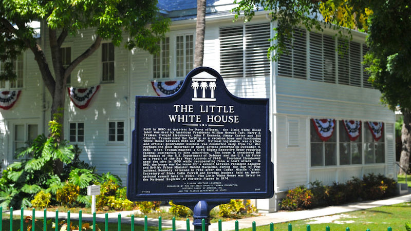 Placa na Truman Little White House em Key West