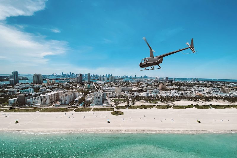 Voo de helicóptero em Miami