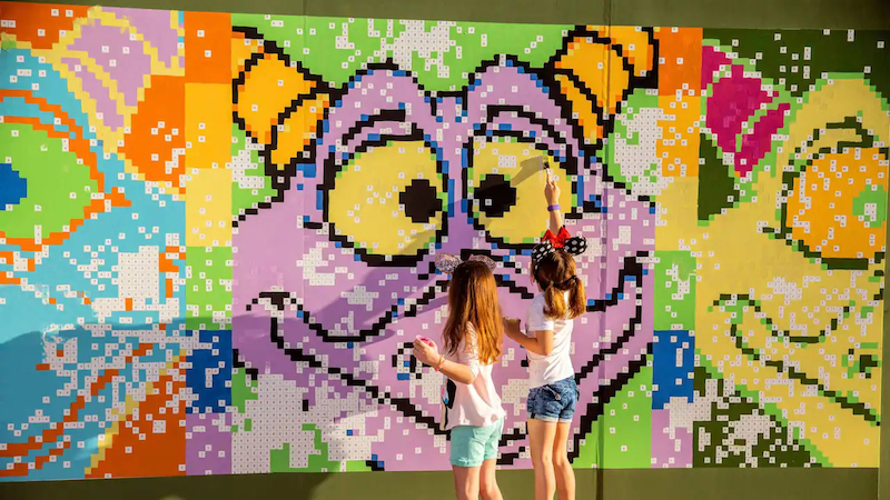 Mural no Epcot International Festival of the Arts 2023 na Disney Orlando