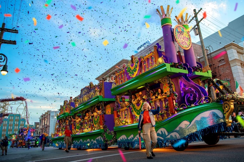 Desfile no Mardi Gras na Universal Orlando