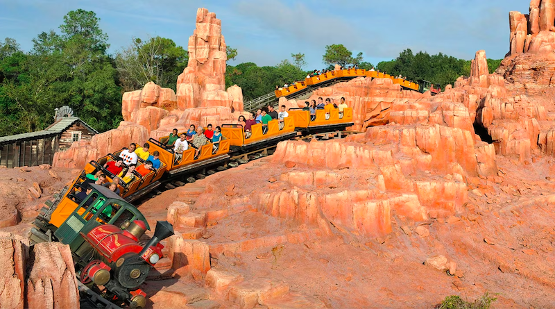 Carrinho da Big Thunder Mountain Railroad no Magic Kingdom da Disney Orlando
