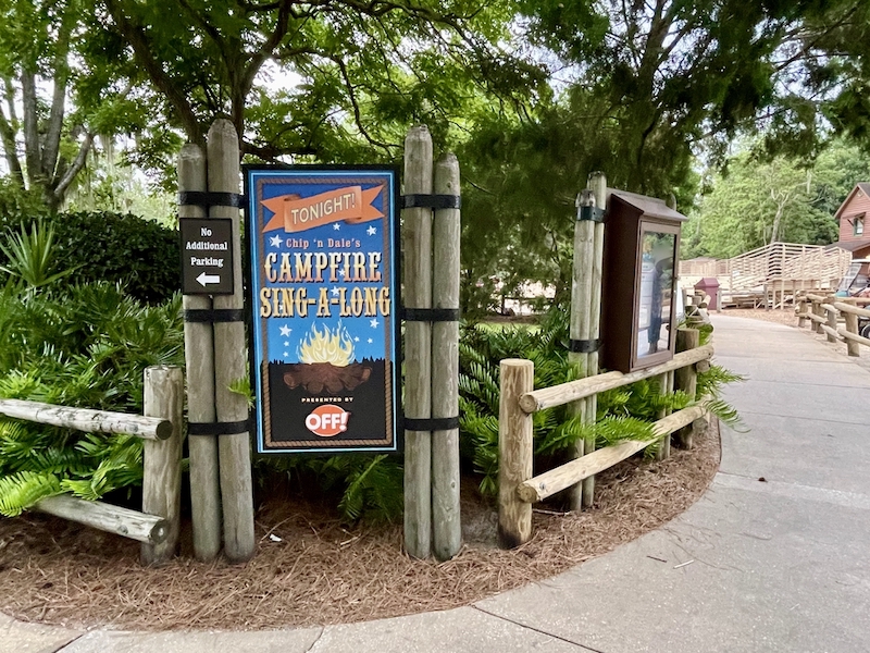 Placa do Chip 'N Dale's Campfire Sing-A-Long em Orlando